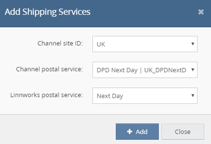 Add shipping services to backend couriers